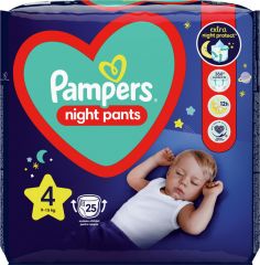 Pampers Night Pants Πάνες Βρακάκι No. 4 για 9-15kg 25τμχ