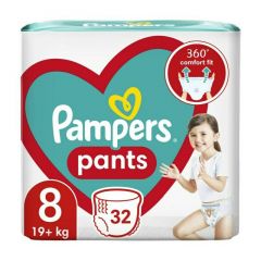 Pampers Pants Πάνες Βρακάκι No. 8 για 19+kg 32τμχ