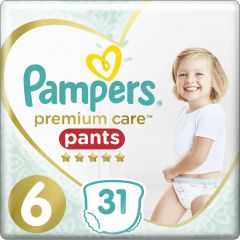 Pampers Premium Care Pants Πάνες Βρακάκι No. 6 για 15+kg 31τμχ