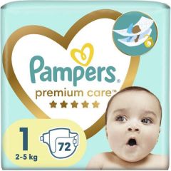 Pampers Πάνες με Αυτοκόλλητο Premium Care No. 1 για 2-5kg 72τμχ